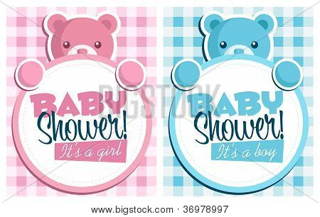 Baby-Dusche Einladungskarte.