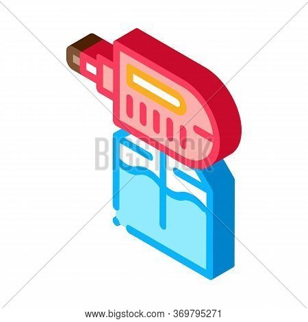Electric Mosquito Icon Vector. Isometric Electric Mosquito Sign. Color Isolated Symbol Illustration