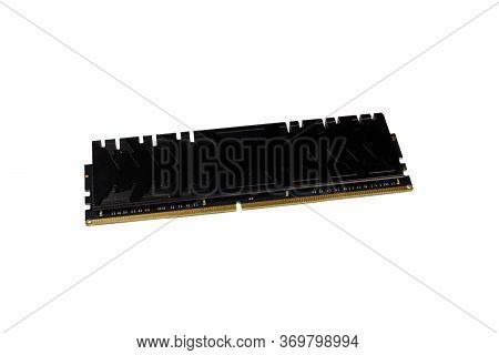 Modern Random Access Memory Ddr4 Module Isolated On White Background