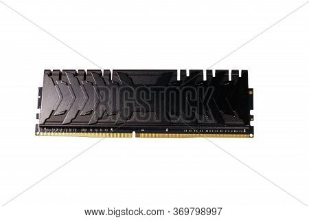 Modern Random Access Memory Ddr4 Module Isolated On White Background