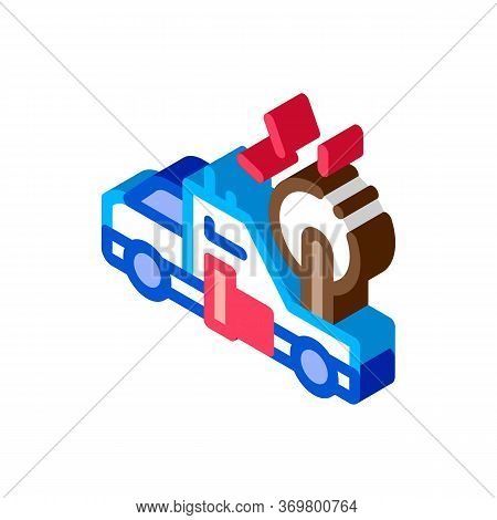 Synoptic Truck Icon Vector. Isometric Synoptic Truck Isometric Sign. Color Isolated Symbol Illustrat