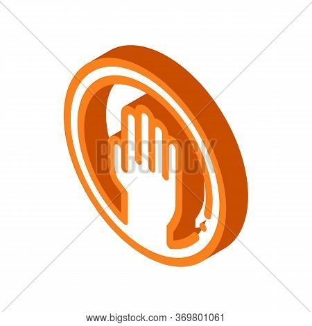 Hand Round Frame Icon Vector. Isometric Hand Round Frame Isometric Sign. Color Isolated Symbol Illus