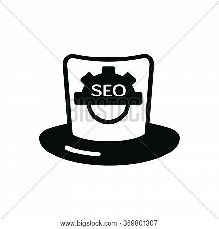 Black Solid Icon For Seo-whitehat Seo Whitehat Cap Headgear Trilby