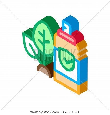 Spray Plant Leaf Icon Vector. Isometric Spray Plant Leaf Isometric Sign. Color Isolated Symbol Illus