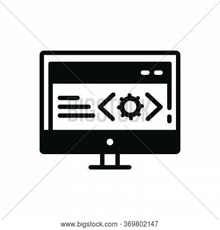 Black Solid Icon For Web-doveloper Web Doveloper Progressist Monitor Software