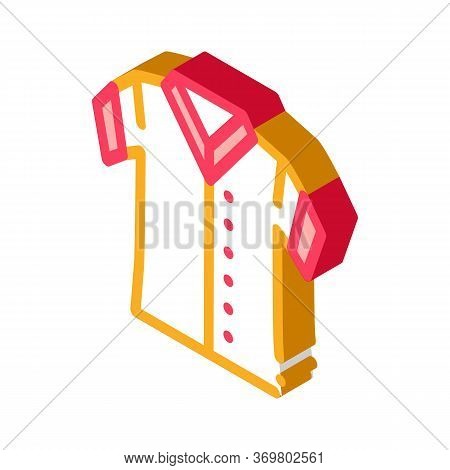 Baseball T-shirt Icon Vector. Isometric Baseball T-shirt Isometric Sign. Color Isolated Symbol Illus