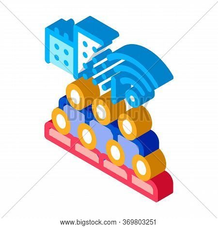 Residents Connect Wi-fi Icon Vector. Isometric Residents Connect Wi-fi Sign. Color Isolated Symbol I