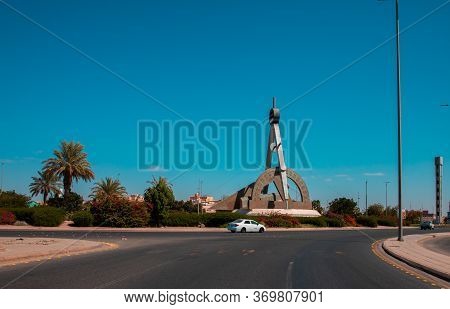 A Group Of Trucks Parked In A Field, Jeddah, Saudi Arabia, 2020