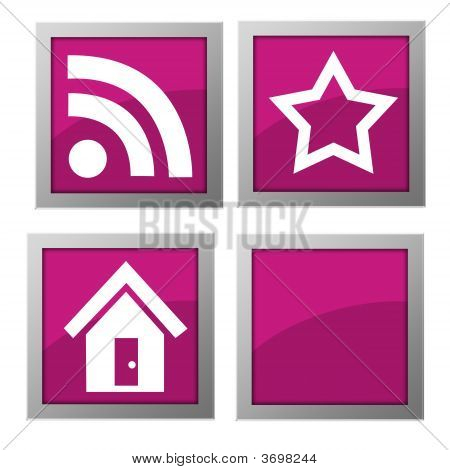 Web iconos rosa