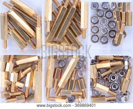 Brass Standoff Spacer Male And Female Set In Plastic Container