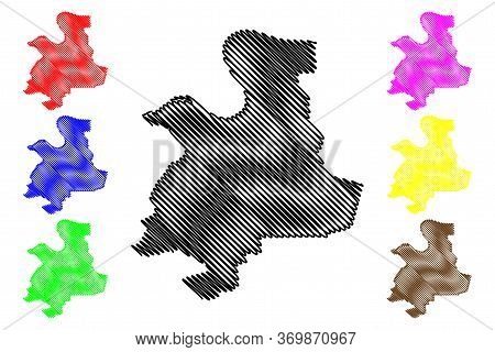 Offenbach Am Main City (federal Republic Of Germany, Hesse) Map Vector Illustration, Scribble Sketch