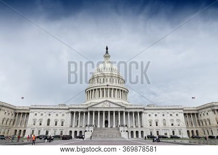 Washington Dc, Usa - June 13, 2013: People Walk By Us National Capitol In Washington Dc. 18.9 Millio