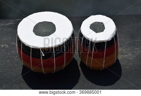 Miniature Version Of Indian Musical Instrument Tabla Which Is Made Up Of Mud.