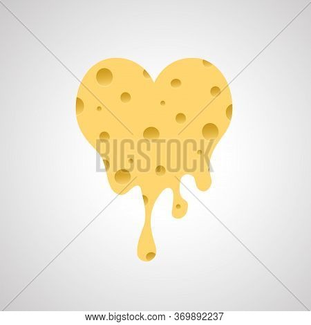 Drips Of Cheese In The Shape Of A Loving Heart