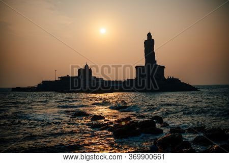 Sunrise Above The Sea Kanyakumari Comorin Cape India