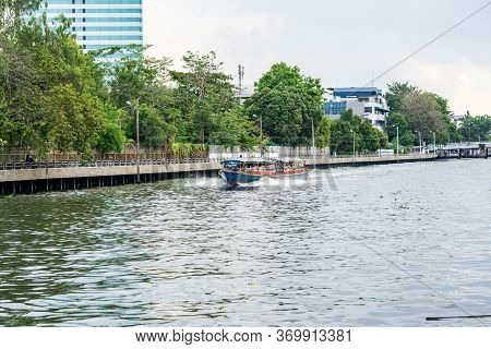 31 June 2020 Passenger Boat Sailing In Saen Saeb Canal In Bangkok, Thailand