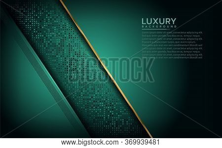 Green Abstract Modern With Overlap Background Design.
