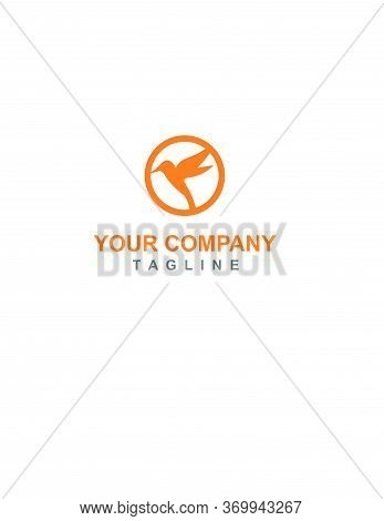 Circle Orange Mocking Bird Logo And Vector Icon