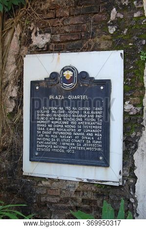 Palawan, Ph - Dec 1 - Plaza Cuartel Marker On December 1, 2009 In Puerto Princesa, Palawan, Philippi