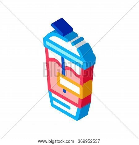 Milk Shake Icon Vector. Isometric Milk Shake Sign. Color Isolated Symbol Illustration