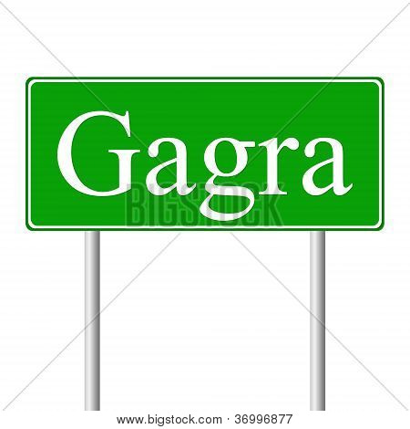 Znak drogowy Gagra zielony