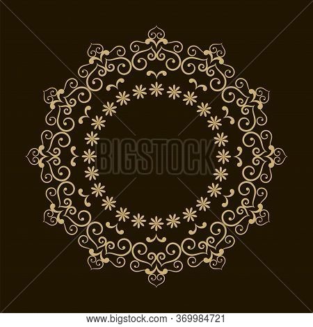 Abstract Circular Pattern, Mandala. Decorative Floral Pattern. Design Element For Tile And Print.
