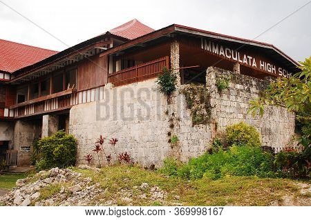 Bohol, Ph - Sept 1 - Immaculata High School Facade On September 1, 2015 In Bohol, Philippines