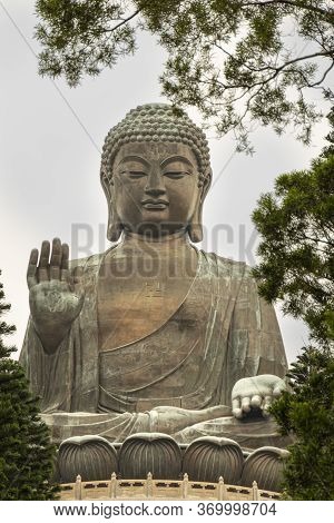 Tian Tan Big Buddha  Statue On Lantau Island, Hong Kong