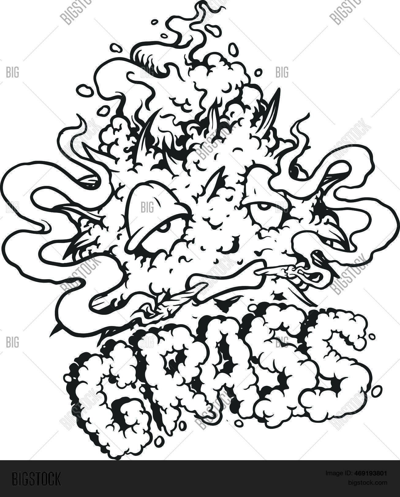 Monster Cannabis Bud Vector & Photo (Free Trial) | Bigstock