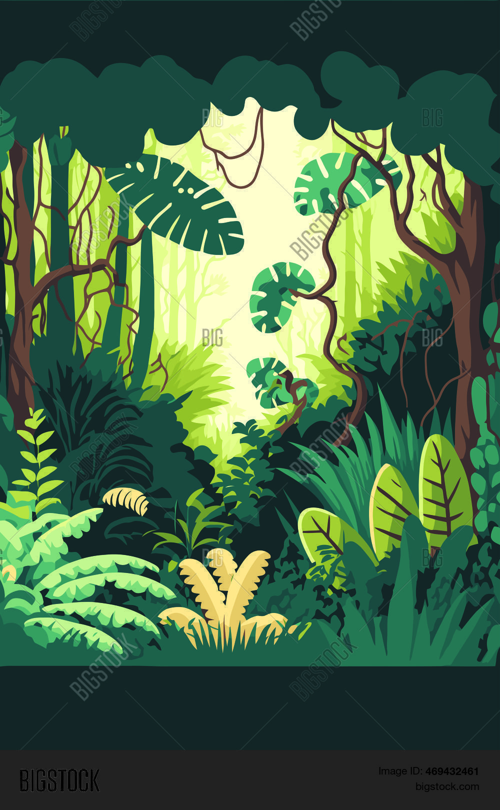 Jungle Background Vector & Photo (Free Trial) Bigstock