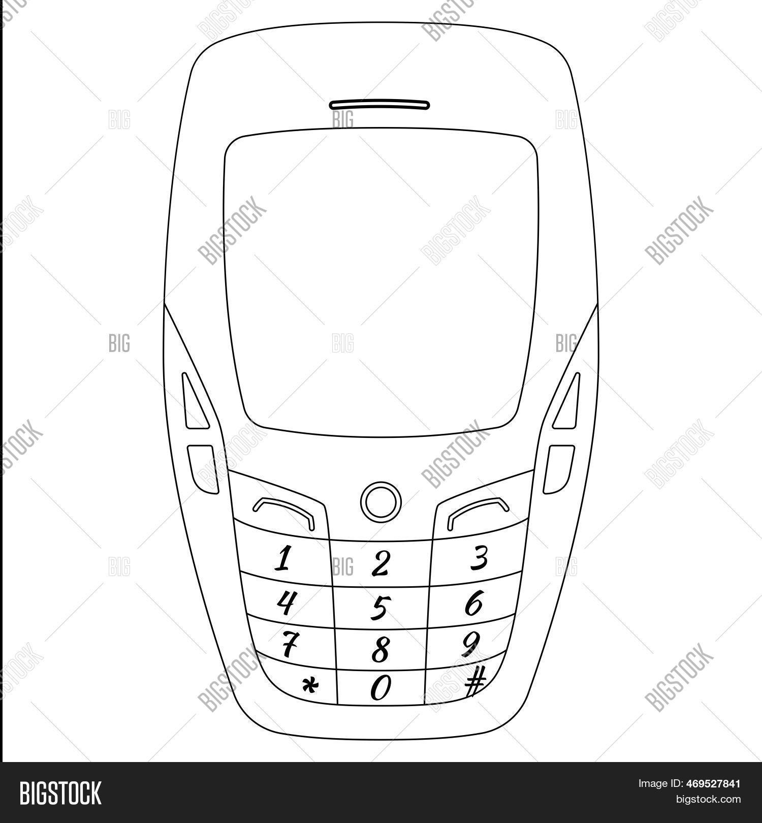 Classic Keypad Mobile Vector & Photo (Free Trial) | Bigstock