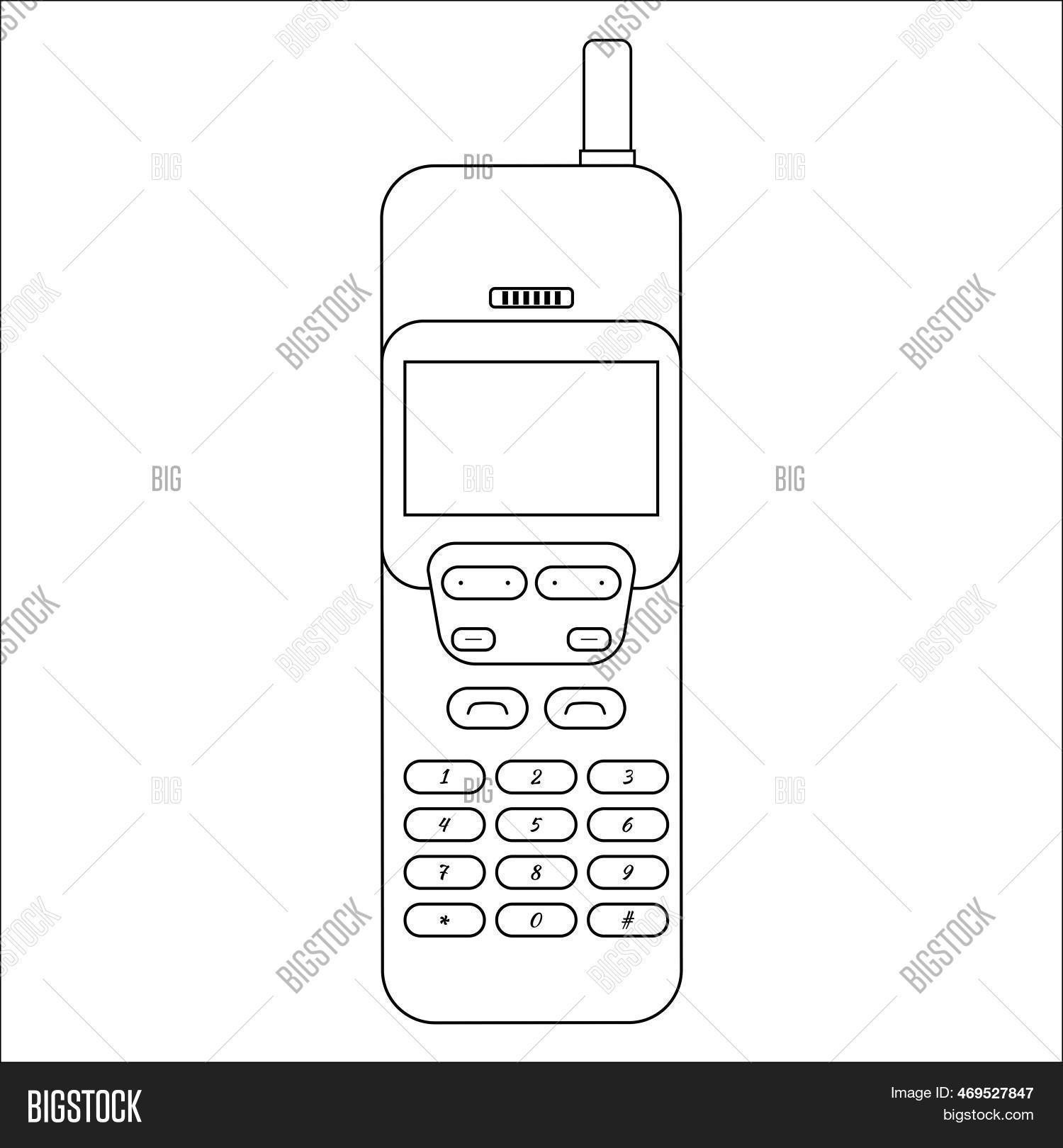 Classic Keypad Mobile Vector & Photo (Free Trial) | Bigstock