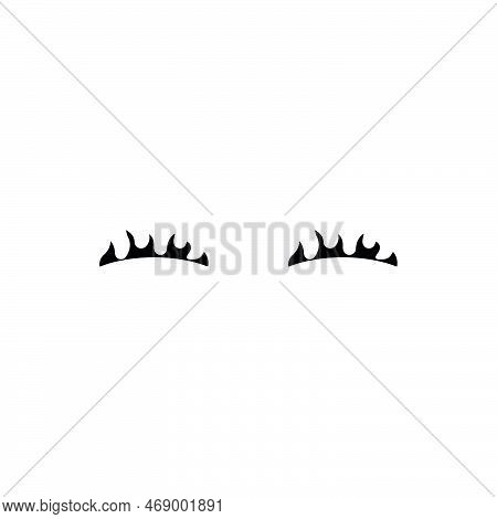 Eyelash Icon. Simple Style Beauty Shop Poster Background Symbol. Eyelash Brand Logo Design Element. 
