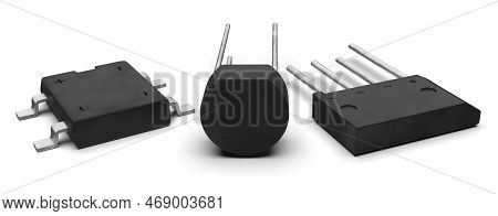 Bridge Rectifiers Isolated On White. 3d Rendering