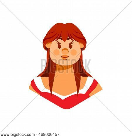 Vector Cartoon Cute Young Person Icon Isolated