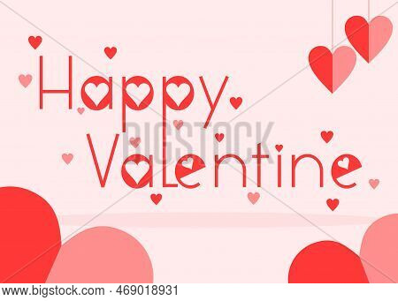 Happy Valentine's Day Greeting Card With A Simple And Elegant Design