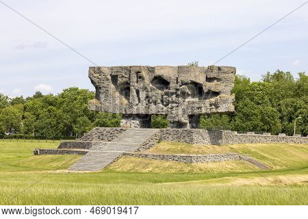 Majdanek; Lublin; Poland - May 25, 2022: Monument To The Fight And Martyrdom In Majdanek Nazi Concen