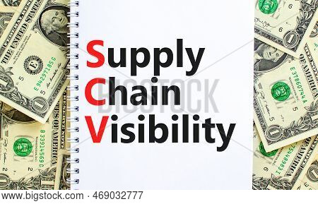 Scv Supply Chain Visibility Symbol. Concept Words Scv Supply Chain Visibility On White Note On A Bea
