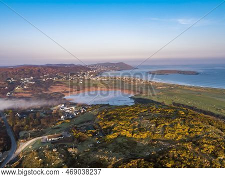 Aerial View Of Clooney Lake In Narin And Portnoo, County Donegal - Ireland