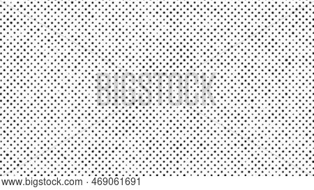 Led Screen. Pixel Textured Display. Digital White Background With Blurred Black Dots. Lcd Monitor. C