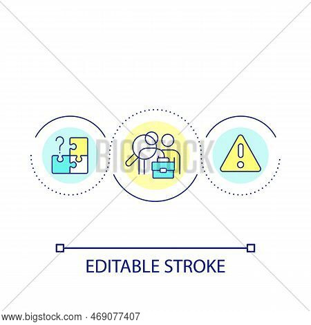 Staffing Challenge Loop Concept Icon. Shortage Of Professional Workers. Recruitment Problem Abstract