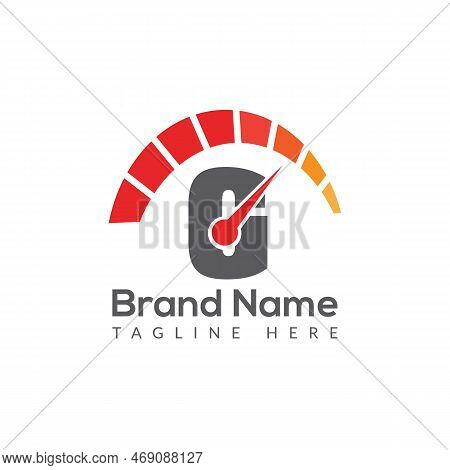 Speed Logo On Letter G Template. Speed On G Letter, Initial Speed Sign Concept
