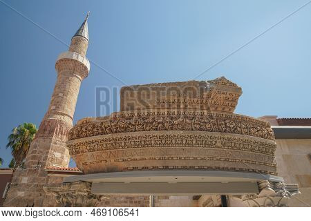 Kesik Minare Mosque In Antalya City, Turkiye