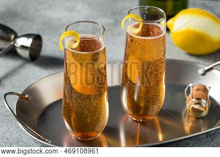 Boozy Refreshing French Kir Royale Champagne Cocktail