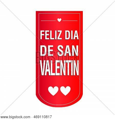 Red Saint Valentine Day Greeting Card With White Hearts On A White Background (trad: Happy Saint Val