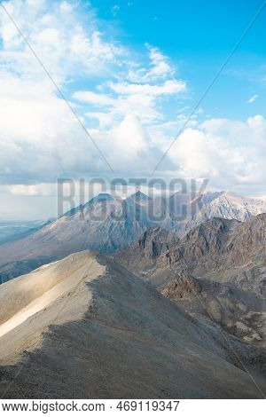 Aladaglar National Park. Cloudy Mountain Landscape. Glacial Mountains, Hills. Transmountain Trips. T
