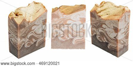 Bar Of Natural Soap With Ghassoul Clay Isolated