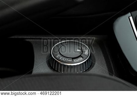 Car Driving Mode Switch. Drive Mode Selector Button.