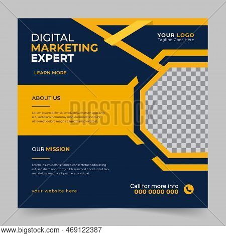 Editable Professional Digital Business Agency Marketing Social Media Post And Banner Template Design