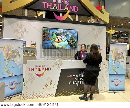 Thailand Stand At Matka Nordic Travel Fair 2023. 01.19.2023. Helsinki, Finland.